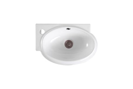 Раковина из сантехнического фарфора Aquatek AQ5303-00 50х30 подвесная цвет белый 1 отверстие под смеситель