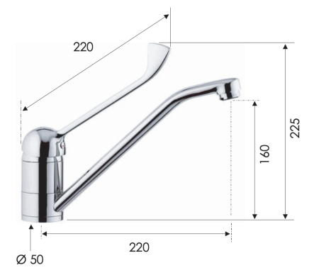 Смеситель Remer K44 на раковину хром