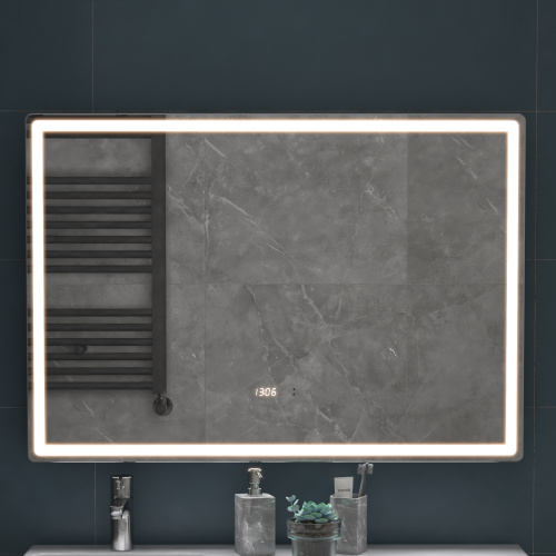 Зеркало с подсветкой VIGO Geometry Luxe 211 100х70 цвет золото - фото 3