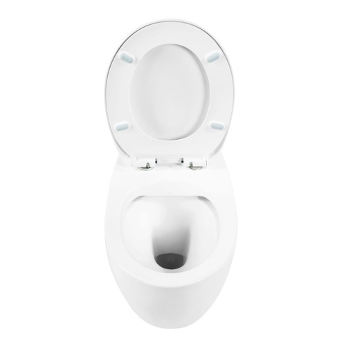 Унитаз подвесной Art&Max Alise AM217CHR/SC белый с сиденьем микролифт каскадный смыв - фото 5