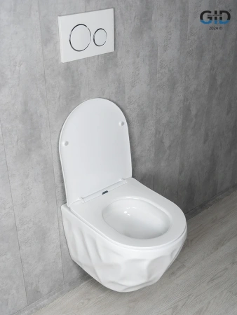 Унитаз подвесной Gid Tornado 62263Y белый с сиденьем микролифт безободковый смыв торнадо