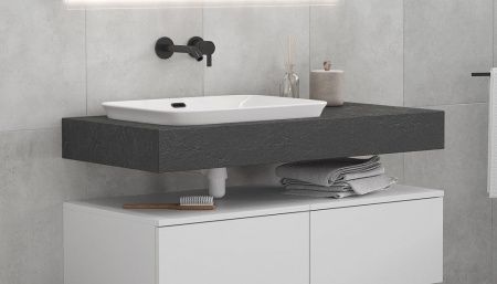 Столешница Velvex UNIT st.UNI.120-627 120х50 подвесная цвет серый