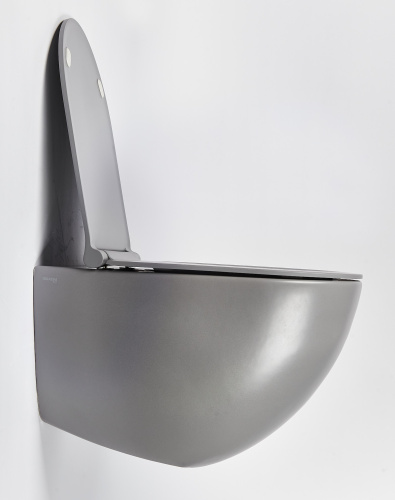 Чаша унитаза подвесная Galassia Dream 7317GM цвет серый матовый без сиденья безободковая каскадный смыв - фото 5