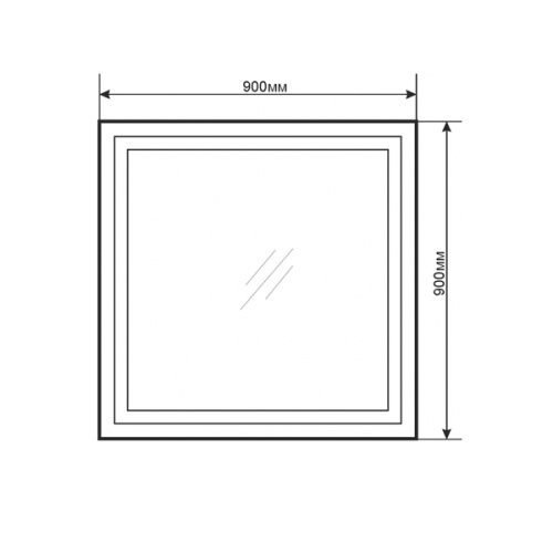 Зеркало в ванную Comforty  00-00005264CF 90х90 - фото 2
