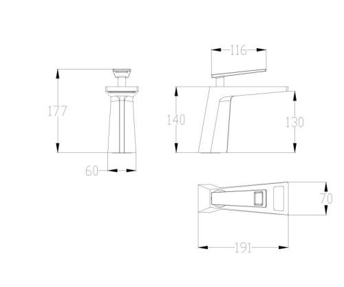 Смеситель Bronze de Luxe QUADRO A919W на раковину белый/золото - фото 3