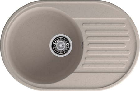 Кухонная мойка Granfest Quarz 18 песочный 74х48 цвет бежевый поверхность матовая