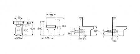 Чаша унитаза напольная Roca Dama senso 7342518000 цвет белый без бачка без сиденья смыв торнадо