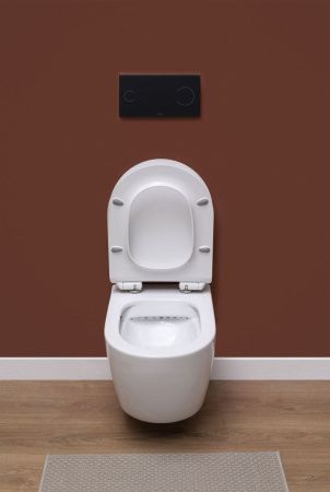 Чаша унитаза подвесная Aquanet Cetus CETUS-W цвет белый без сиденья безободковая каскадный смыв