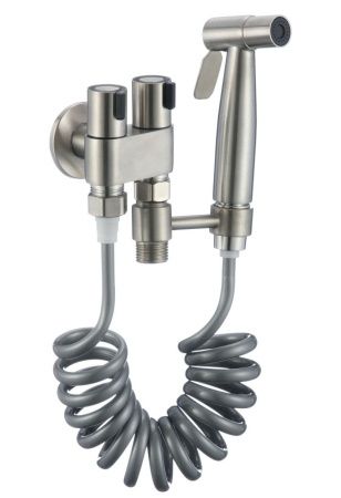 Гигиенический душ со смесителем Fmark FS-FXQ02L серый