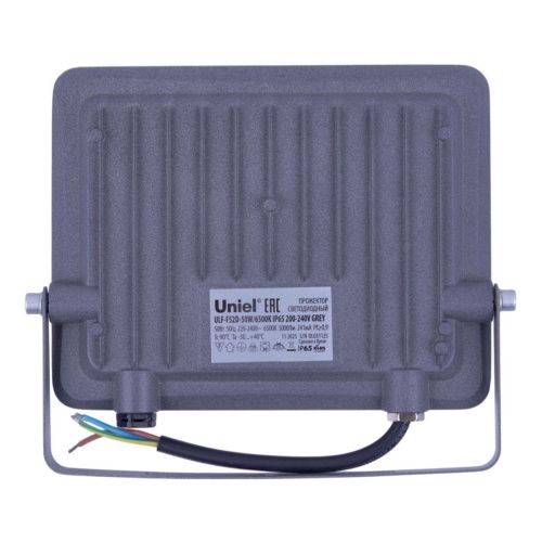 Прожектор Uniel ULF-F52D-50W/6500K IP65 200-240V GREY - фото 4