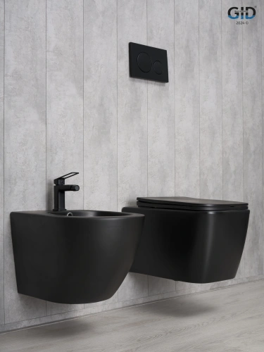 Унитаз подвесной Gid Cuadrado Tr2140Bm (62255Y) черный матовый - фото 5
