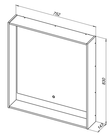 Зеркало в ванную Aquanet Милан 00336395 75х83 цвет темное дерево