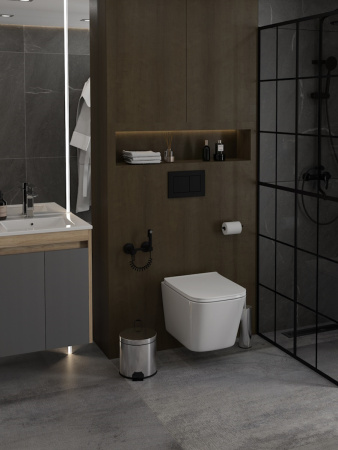 Унитаз подвесной Teymi Helmi T40310 белый с сиденьем микролифт безободковый смыв торнадо