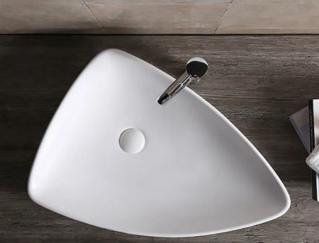 Раковина из сантехнического фарфора Cerutti SPA CR7014 70х40 накладная цвет белый без отверстий под смеситель