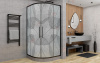 Душевой уголок AvaCan HB100MT 100х100 стекло матовое профиль черный без поддона