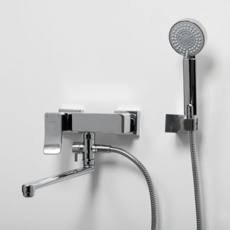 Смеситель для ванны и душа Wasserkraft Aller 1060 1062L настенный хром