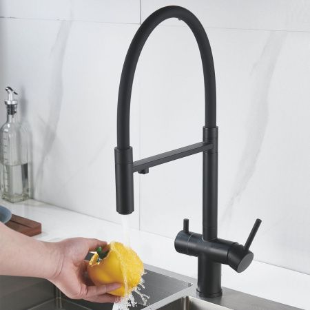 Смеситель для кухни Shevanik S178H на мойку черный