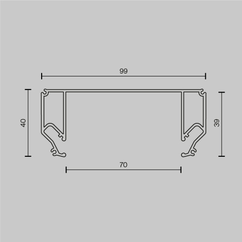 Алюминиевый профиль ниши скрытого монтажа Maytoni Technical ALM-9940-SC-B-2M - фото 4