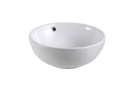 Раковина из сантехнического фарфора Aquatek AQ5354-00 40х40 накладная цвет белый без отверстий под смеситель