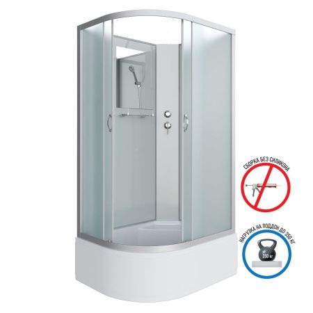Душевая кабина Niagara Classic 23101424RBK 120х80 асимметричная без крыши ориентация правая