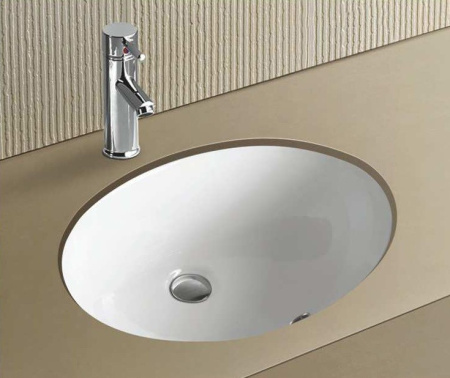 Раковина из санфаянса CeramaLux 561 57х40 встраиваемая цвет белый