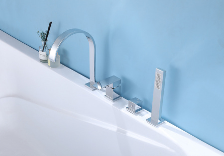 Смеситель ABBER Wasserfall AF8613 на борт ванны хром