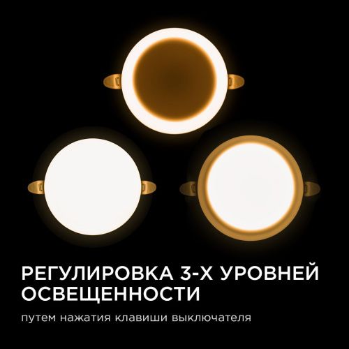Панель светодиодная встраиваемая безрамочная Apeyron FLP 06-103 - фото 4