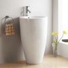 Раковина из сантехнического фаянса CeramaLux B133 50х50 напольная цвет белый 1 отверстие под смеситель