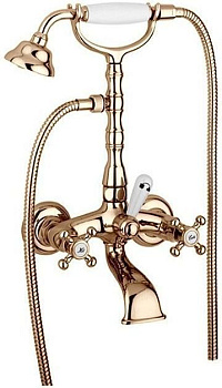 Смеситель для ванны с душем Paffoni Belinda FBLV022BR настенный бронза