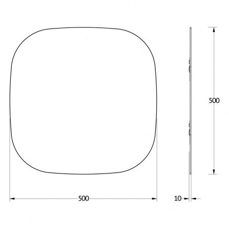 Зеркало Evoform Primary BY 0136 50х50 подвесное