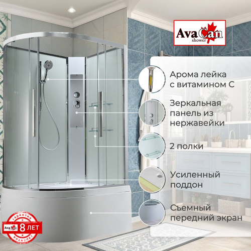 Душевая кабина AvaCan EM EM5912RNT 120х90 асимметричная без крыши ориентация правая - фото 2 Душевая кабина AvaCan EM EM5912RNT 120х90 асимметричная без крыши ориентация правая - фото 2