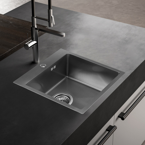 Кухонная мойка Melana ProfLine D5050H сатин 50x50 цвет сатин - фото 4