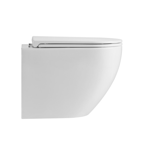 Унитаз подвесной Grossman Торнадо GR-4411MSQ белый матовый с сиденьем микролифт безободковый смыв торнадо