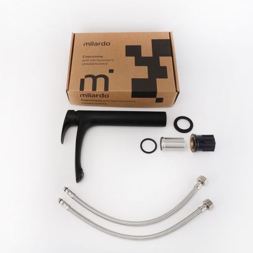 Смеситель Milardo Rora RORBL01M01 на раковину черный - фото 2