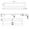 Душевой лоток Timo Standart DP20700-PG20700 75х15 хром