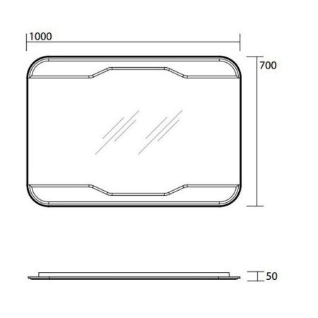 Зеркало Kerasan Waldorf 740601 100х70