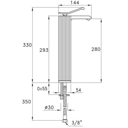 Смеситель Stella Apice CS 00103 CR00 на раковину хром