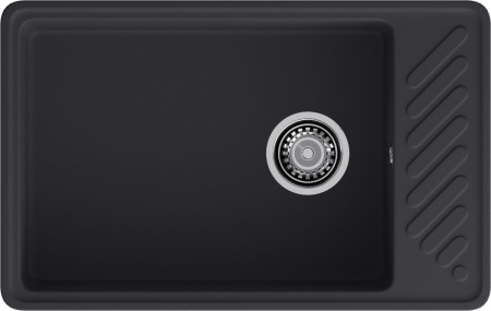 Кухонная мойка Granfest Quarz 51 черный 75х48 цвет черный поверхность матовая