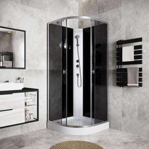 Душевая кабина Niagara Eco E90/13/TN/BK 90х90 четверть круга - фото 3