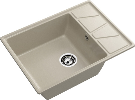 Кухонная мойка Granfest Vertex V-680L топаз 68х50 цвет серый поверхность матовая