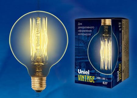 Лампа накаливания Uniel Vintage (Винтаге) IL-V-L45A-40/GOLDEN/E27 CW01