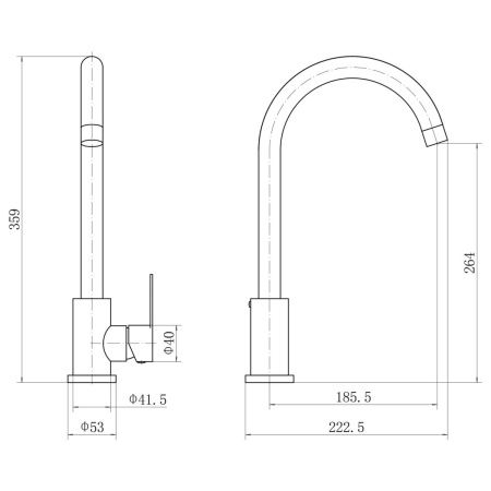 Смеситель для кухни Fashun A54001N-13 на мойку бежевый
