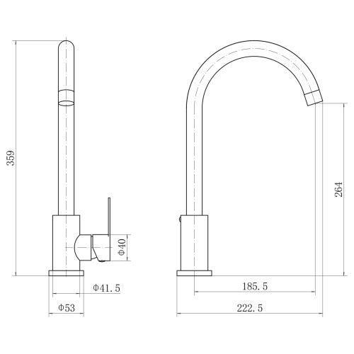 Смеситель для кухни Fashun A54001N-13 на мойку бежевый - фото 3
