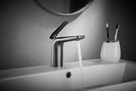 Смеситель Rose R3901T на раковину серый