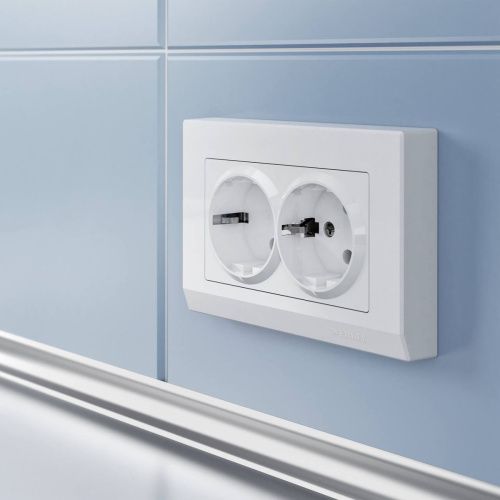 Розетка двойная с заземлением Werkel Белый 4690389155352 - фото 5