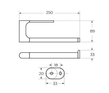 Полотенцедержатель Art&Max PLATINO AM-E-3980AL