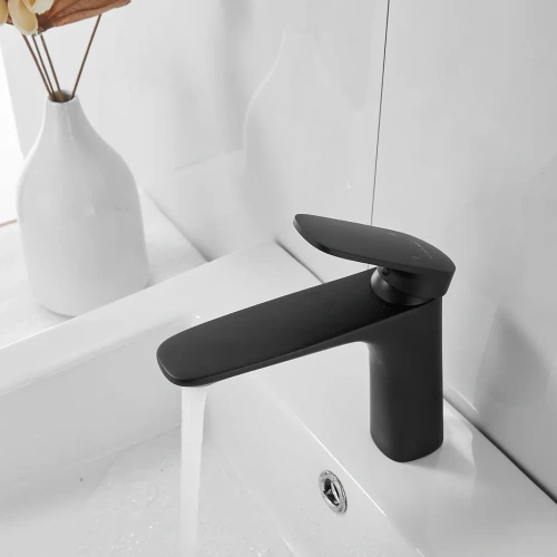 Смеситель Shevanik S8501H на раковину черный - фото 4