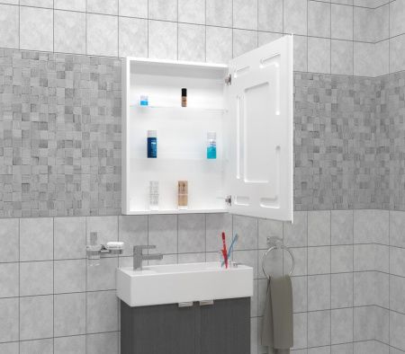 Зеркало-шкаф Continent Reflex МВК127 50х80 подвесной цвет белый