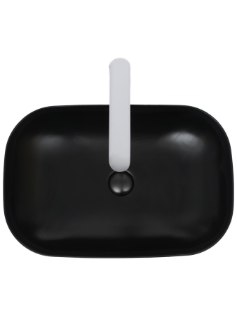 Раковина из сантехнического фаянса WeltWasser WW SK 10000004529 40 см накладная цвет черный без отверстий под смеситель