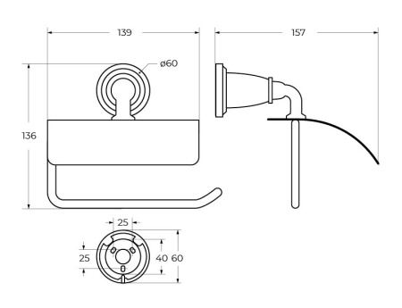 Бумагодержатель Art&Max BIANCHI AM-E-3683AW-Cr